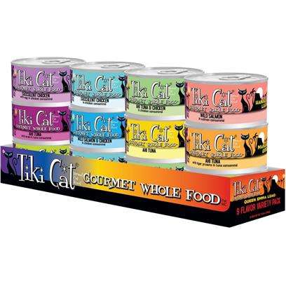 Tiki Cat Queen Emma Luau Variety Pack - 2.8 oz Cans (12-Pack) Grain-Free Wet Cat Food
