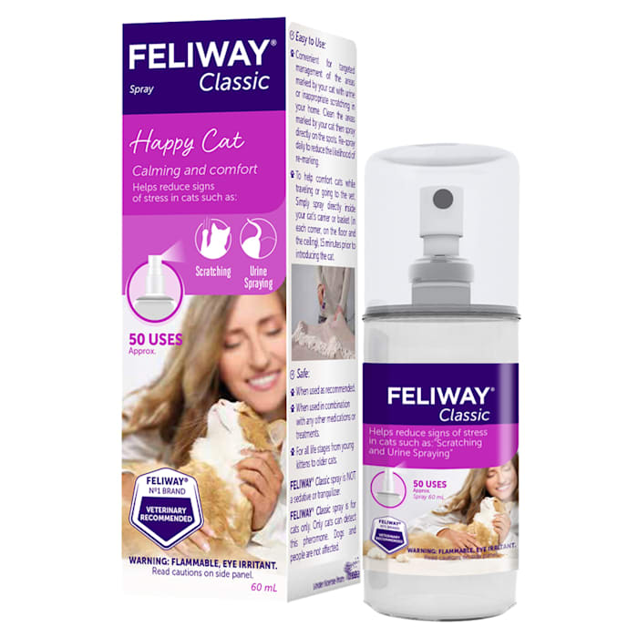 Feliway Classic Cat Calming Spray - 60ml Pheromone Spray for Stress Relief