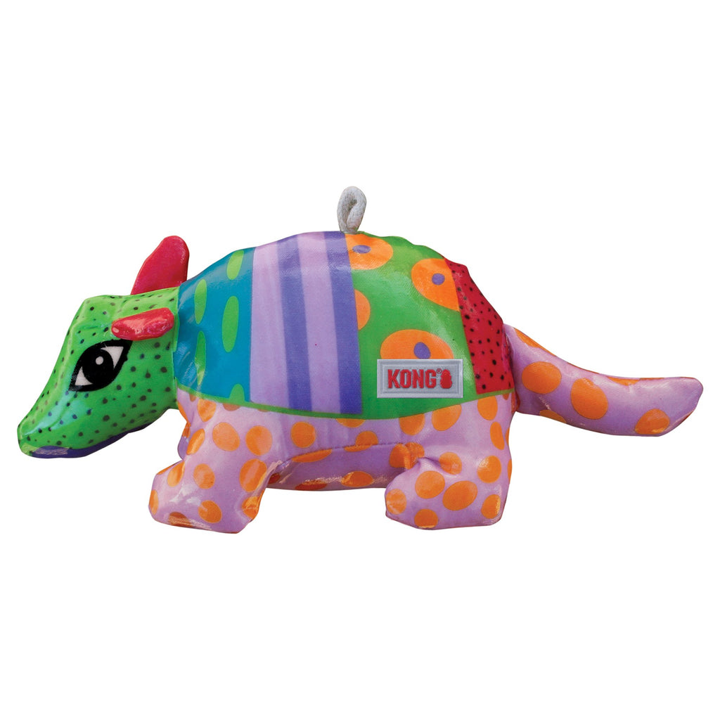 KONG Shieldz Armadillo Dog Toy - Medium, Plush, Durable