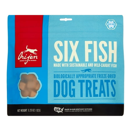 Orijen Six Fish Freeze-Dried Dog Treats, 3.25 oz Grain-Free, High-Protein