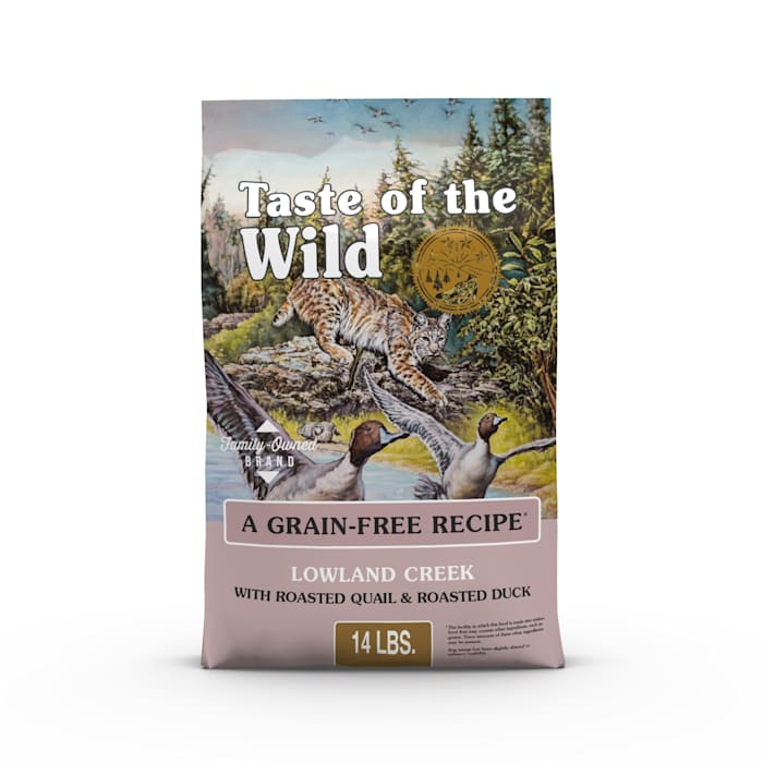Taste of the Wild Lowland Creek Feline Dry Cat Food - 14 lb Bag, Quail & Duck Recipe