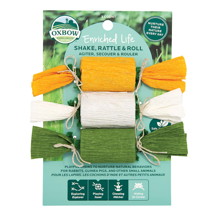 Oxbow Enriched Life Shake Rattle & Roll Small Animal Toy - 3 Pack
