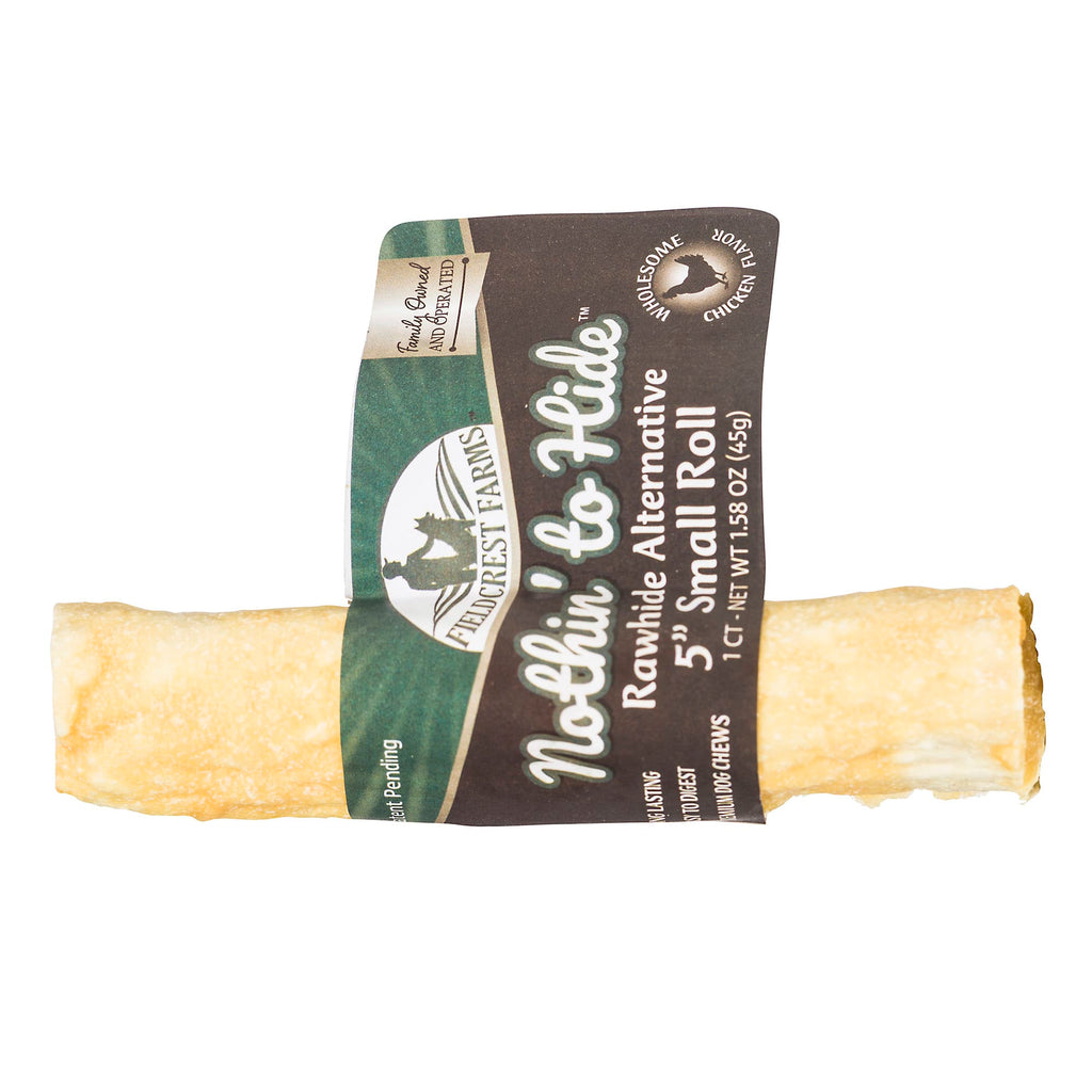 Fieldcrest Farms Nothin' to Hide Chicken Roll Dog Chew - 5 Inch, Rawhide Alternative