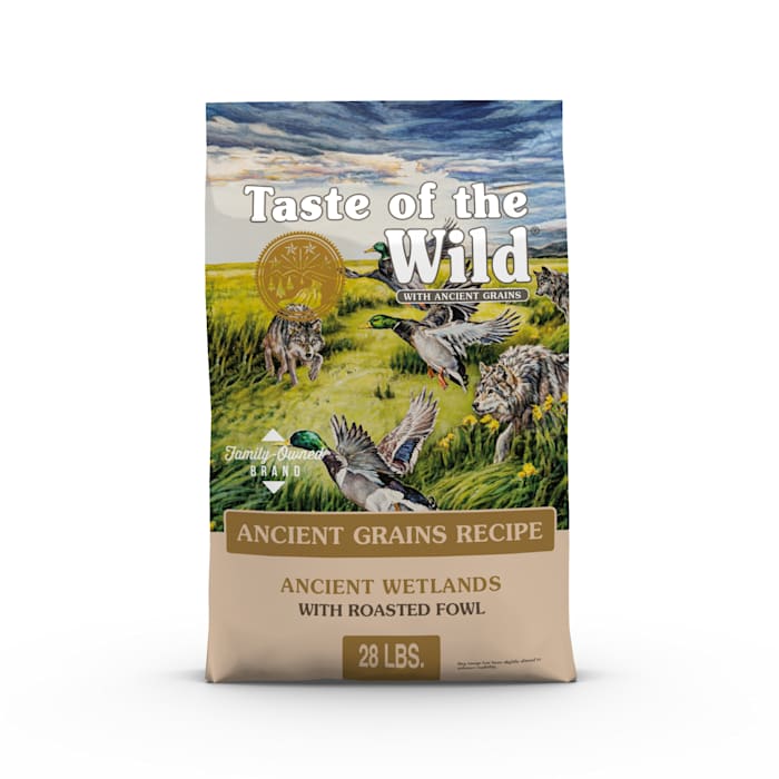 Taste of the Wild Ancient Wetlands Dog Food - Roasted Fowl & Ancient Grains - 28 lb Bag