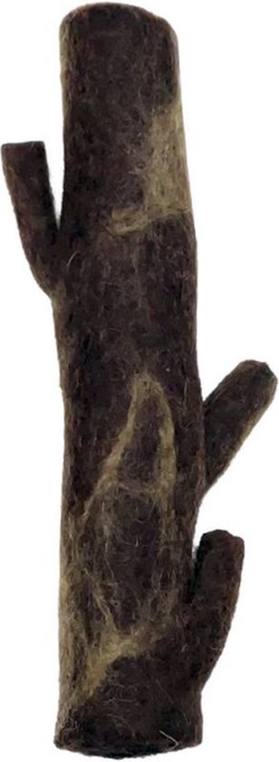 Dharma Dog Karma Cat Wool Dog Toy - Brown Stick, Small, 25cm