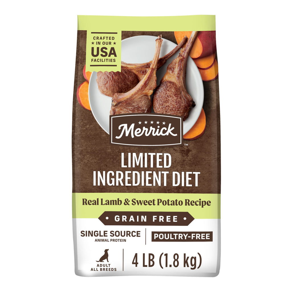 Merrick Limited Ingredient Diet Grain Free Lamb & Sweet Potato Recipe Dry Dog Food, 22 lb
