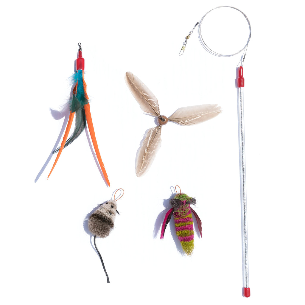 Go Cat Super Rod - Interactive Cat Wand Toy - 36 Inch Braided Safety Wire