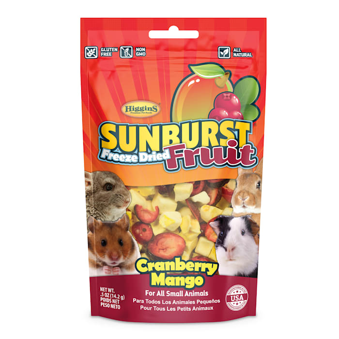 Higgins Sunburst Freeze Dried Fruit Cranberry Mango Small Animal Treats, 0.5 oz