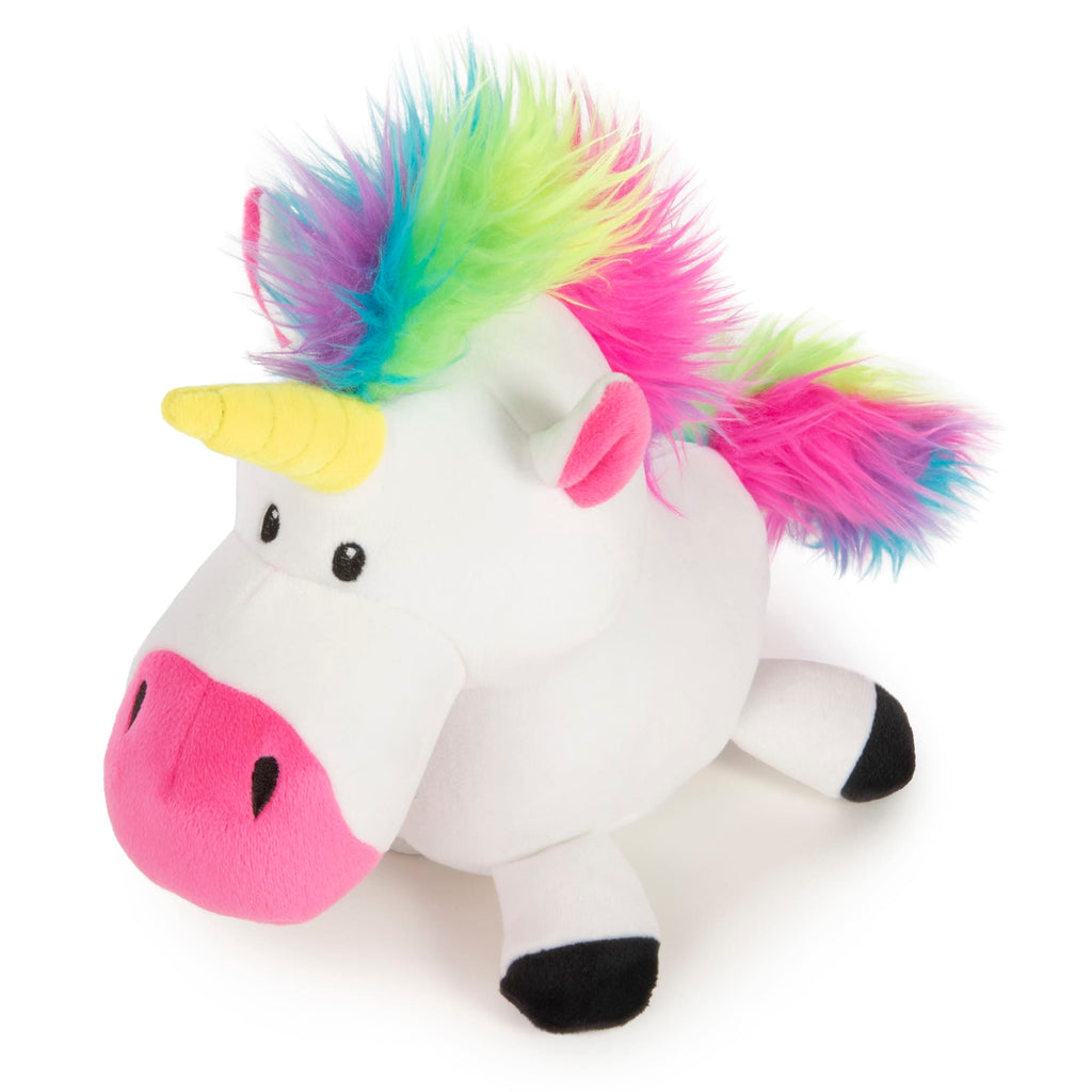 godog 786187 unicorns durable plush dog toy44; white - large