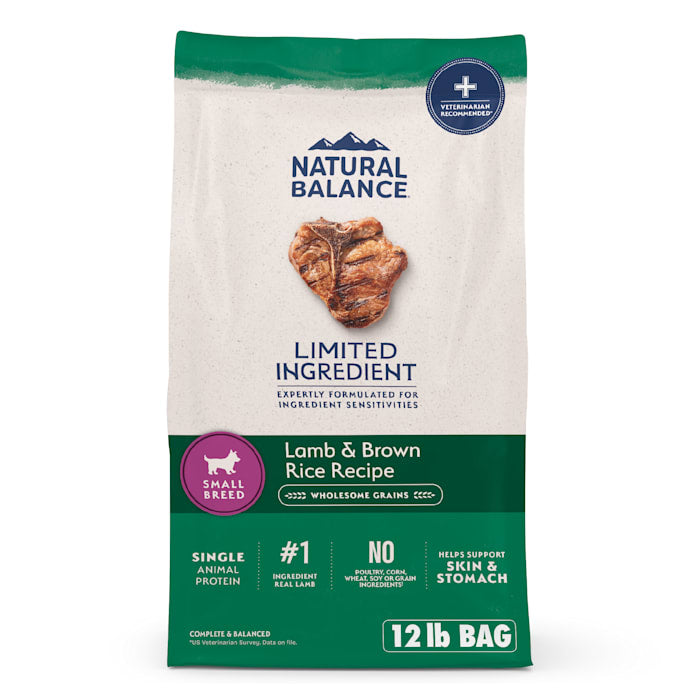 Natural Balance L.I.D. Lamb & Brown Rice Small Breed Dry Dog Food, 12 lb
