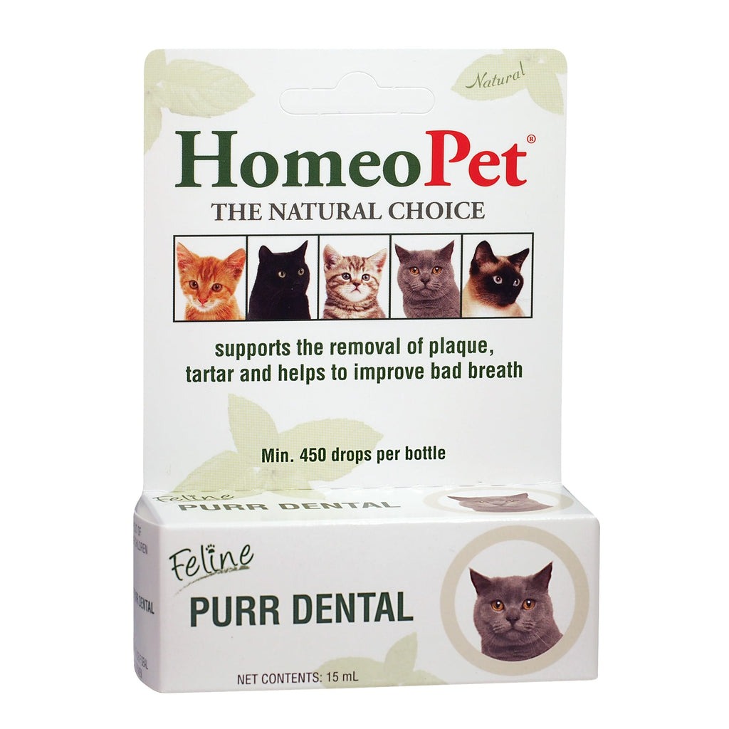 HomeoPet Feline Purr Dental - Cat Dental Health Supplement - 15ml