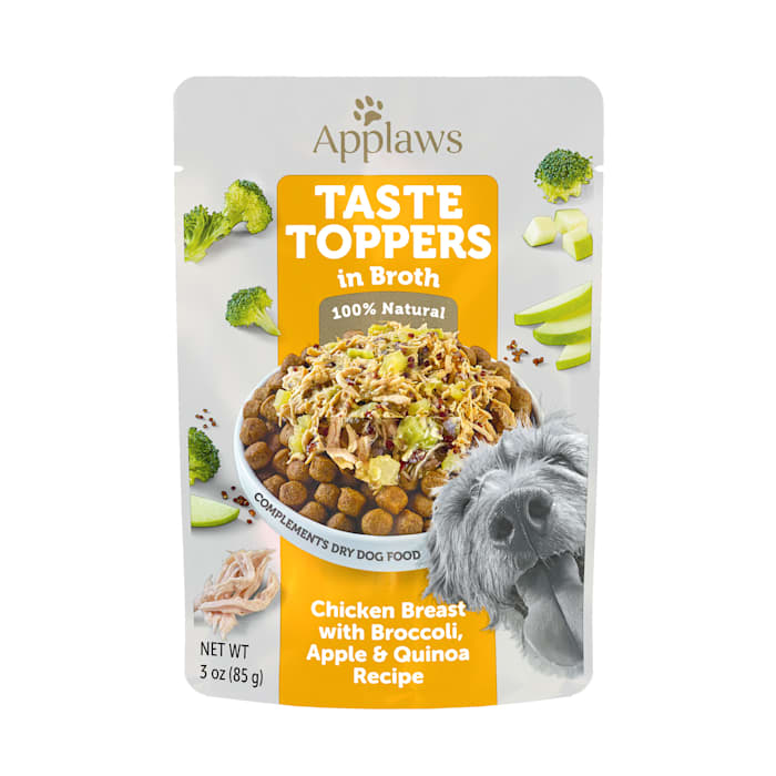 Applaws Dog Topper Broth Chicken & Broccoli, Apple & Quinoa - 3oz Pouch - Wet Food Broth Topper