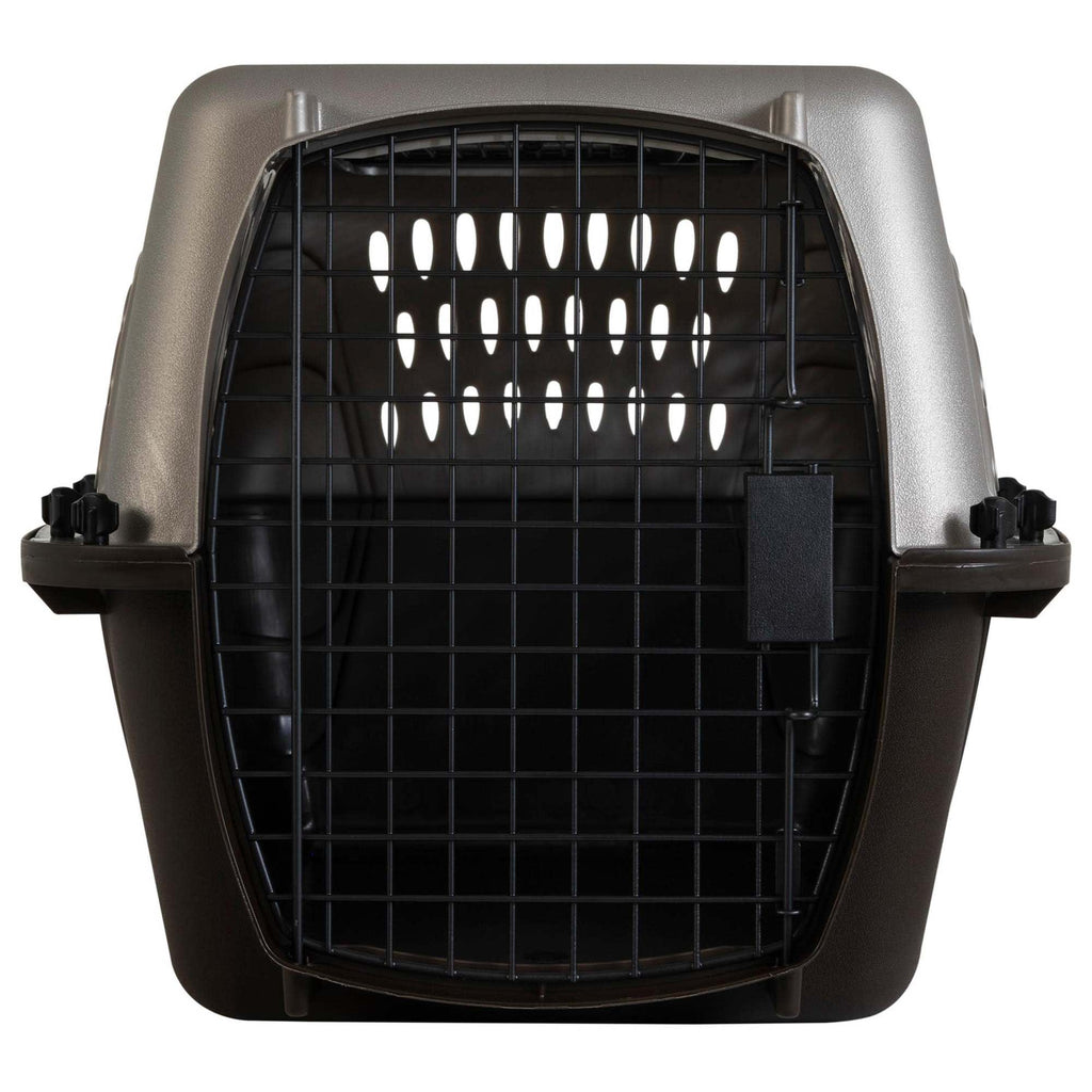 Petmate 2-Door Top Load Kennel, 24 inch, Tan/Coffee - Dog & Cat Carrier