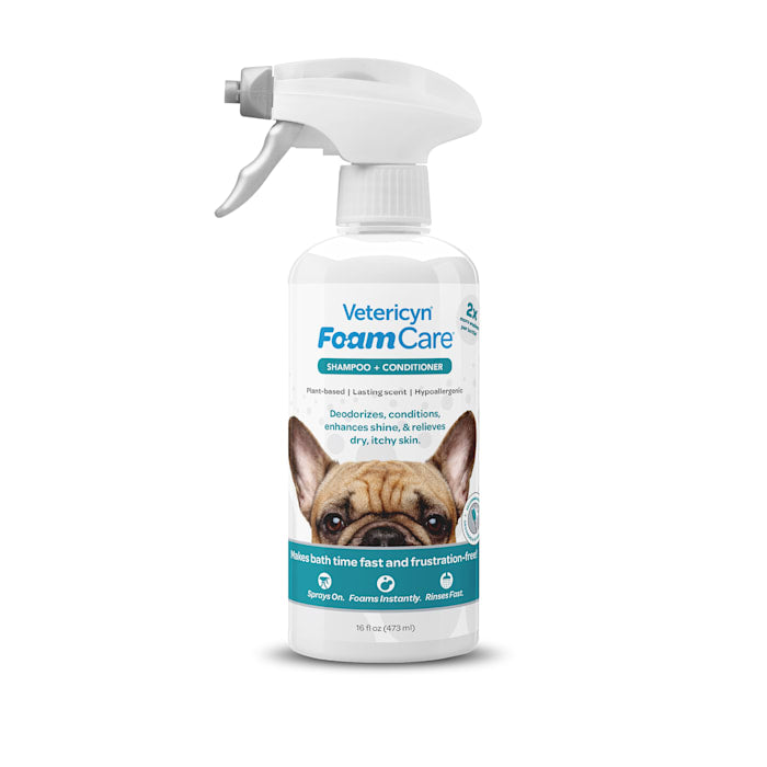 Vetericyn FoamCare Spray-On Dog Shampoo Plus Conditioner ...