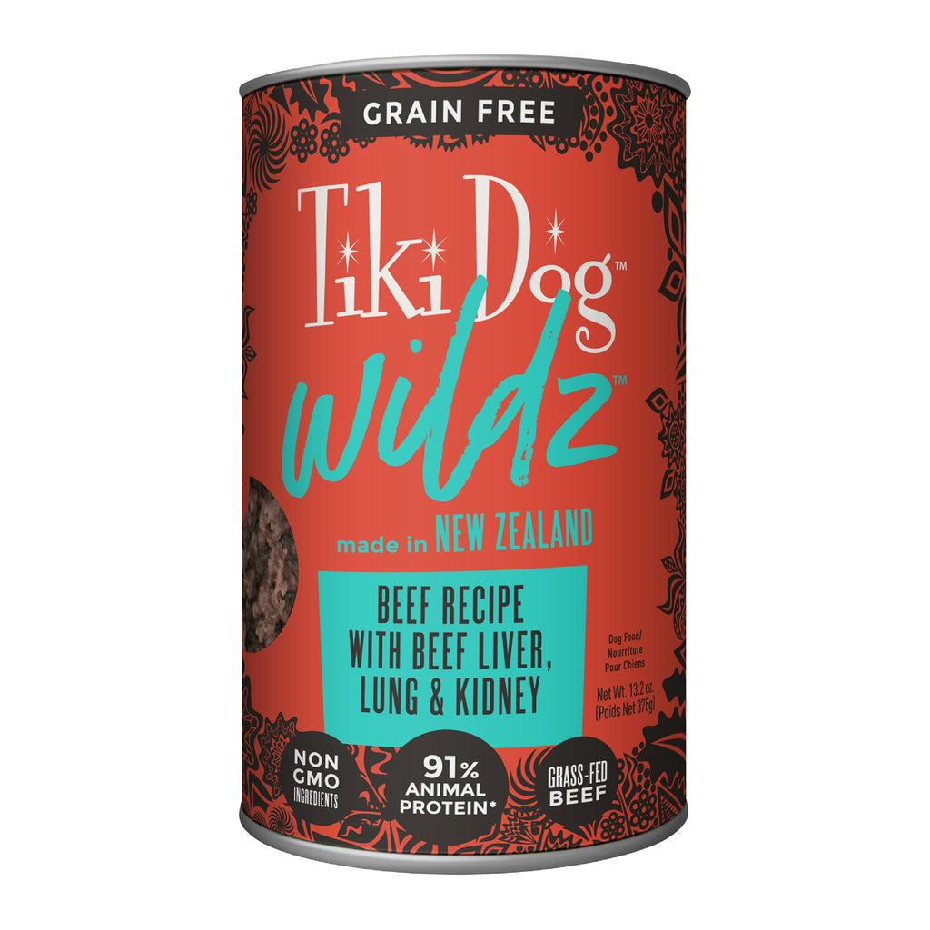 Tiki Dog Wildz Pate Beef Recipe Wet Dog Food, 13.2 oz.