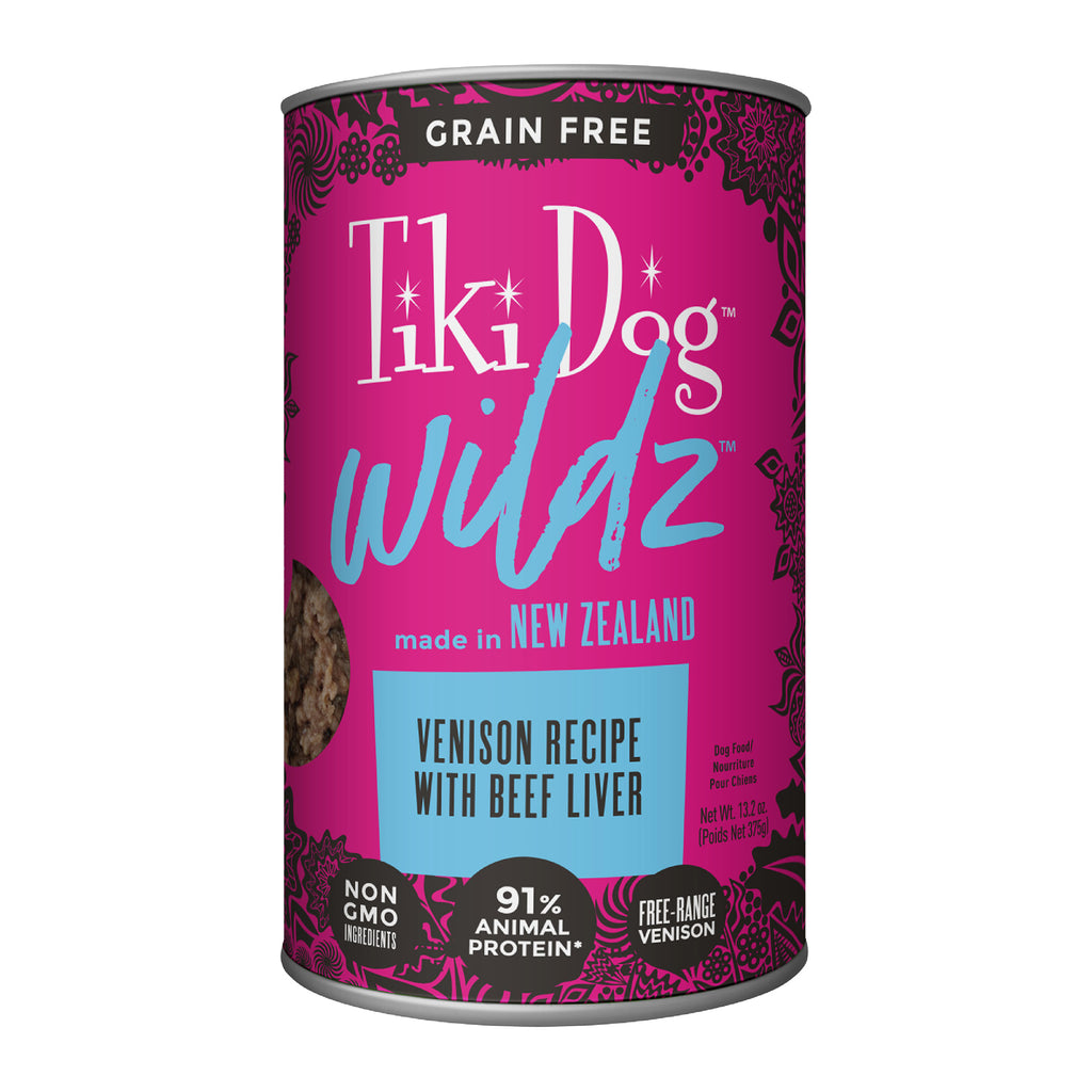 Tiki Dog Wildz Pate Venison Recipe Wet Dog Food, 13.2 oz.