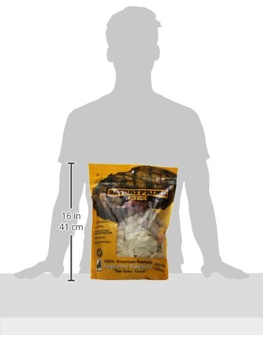 Savory Prime Rawhide Chips - Natural Dog Treats - All Sizes & Ages - 6 inch, 1 lb Bag
