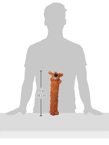 Multipet Loofa Floppy Dog Toy - 18 Inch - Assorted Colors - Squeaky Plush