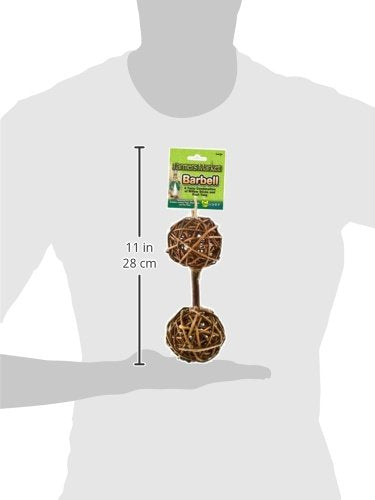 Ware Willow Barbell Chew Toy for Small Animals - Natural Woven Willow, Large Size