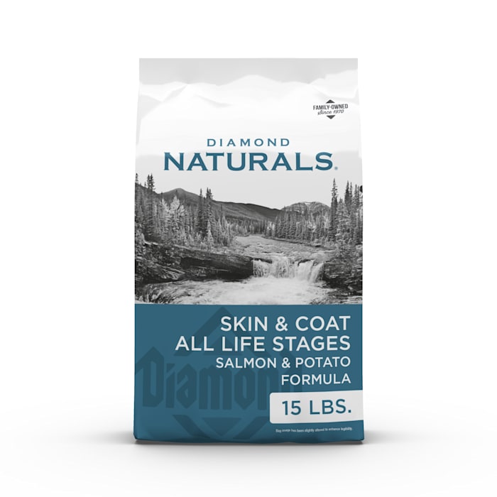 Diamond Naturals Skin & Coat Real Meat Recipe, Salmon & Potato, Grain-Free Dry Dog Food, 15 lb