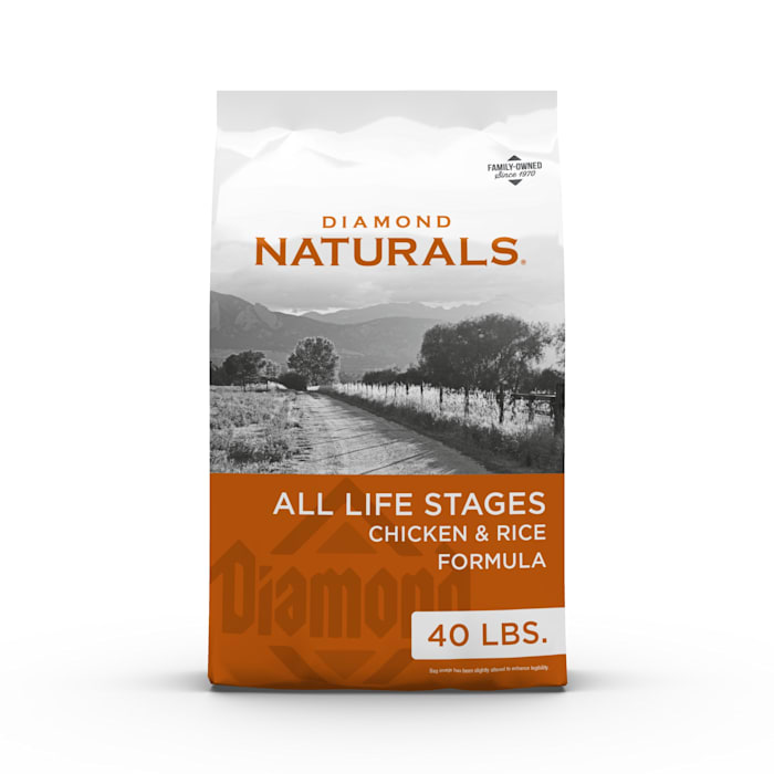Diamond Naturals Chicken & Rice Formula All Life Stages Dry Dog Food, 40 lb