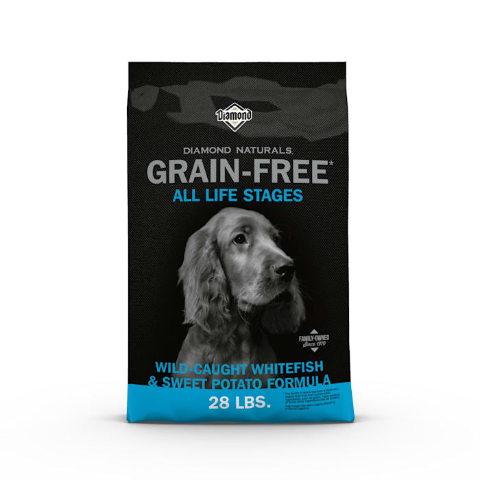 Diamond Naturals Grain Free Whitefish & Sweet Potato Recipe Dry Dog Food, 28 lb Bag