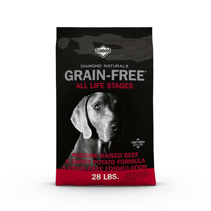 Diamond Naturals Grain Free Beef & Sweet Potato Dog Food, 28 lb