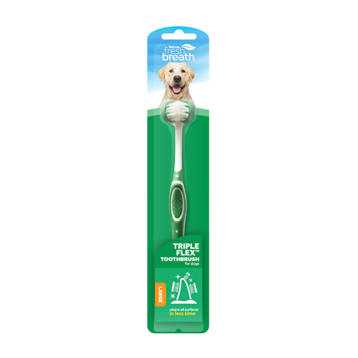 TropiClean Fresh Breath Triple Flex Toothbrush for Large ...