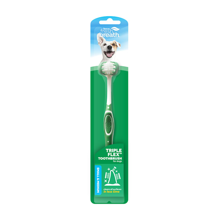 TropiClean Fresh Breath Triple Flex Toothbrush for Small ...