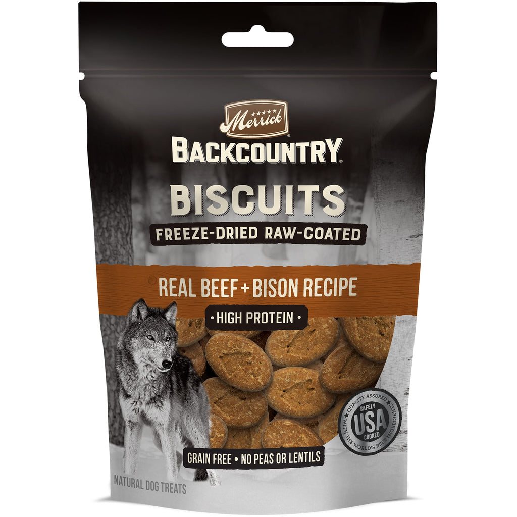 Merrick Beef & Bison Flavor Biscuit Treats for Dogs  10 oz.