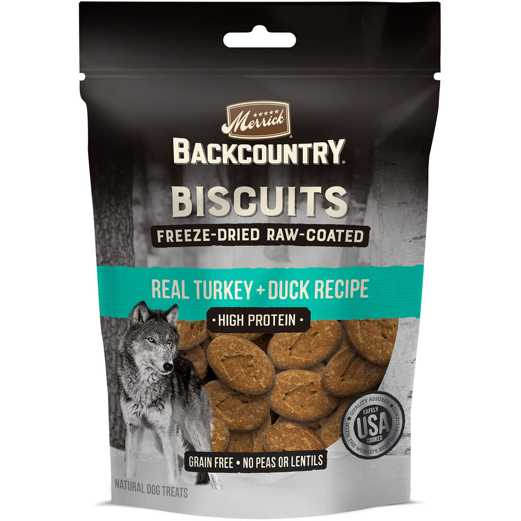 Merrick Turkey & Duck Flavor Biscuit Treats for Dogs  10 oz.