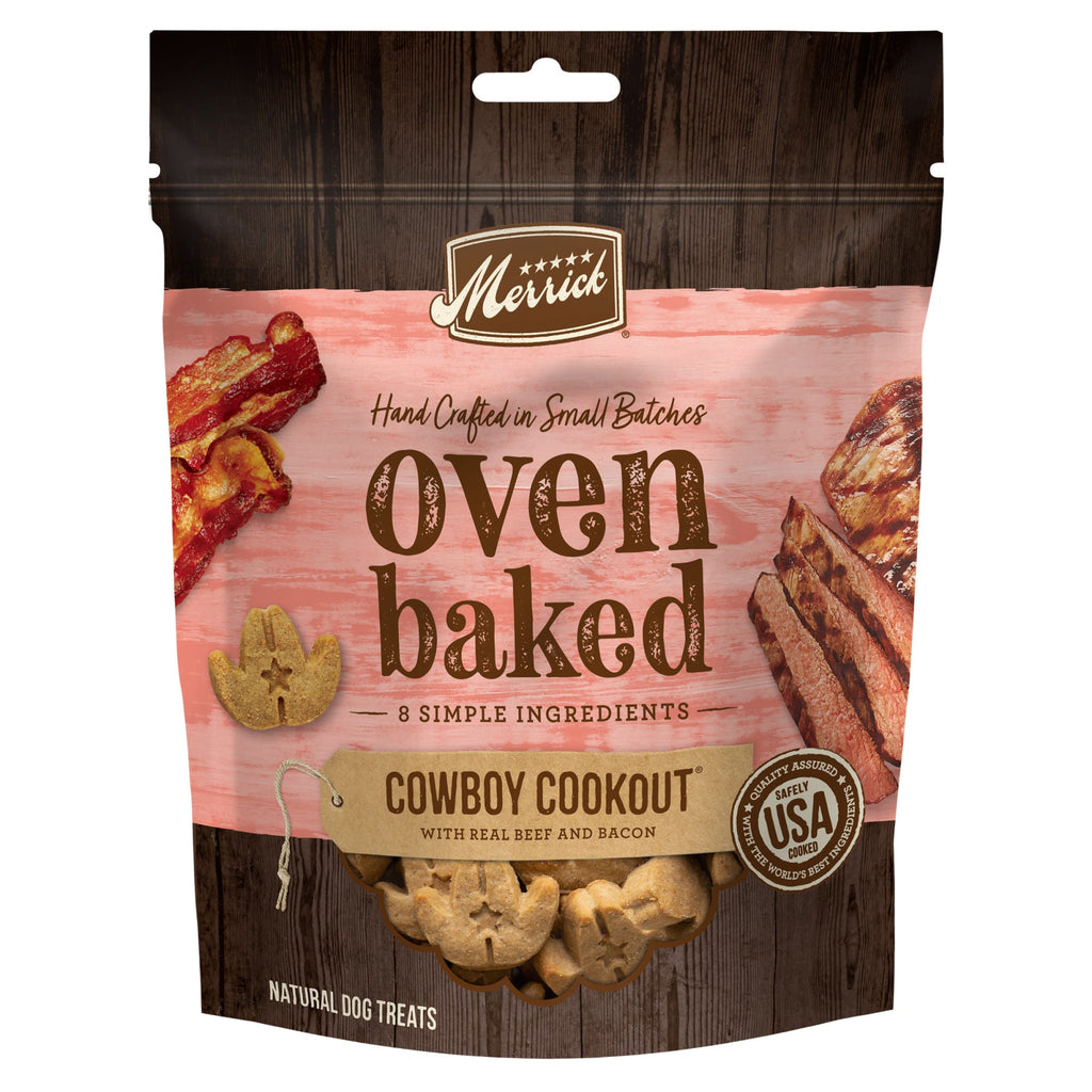 Merrick Oven Baked Cowboy Cookout Real Beef & Bacon Dog T...