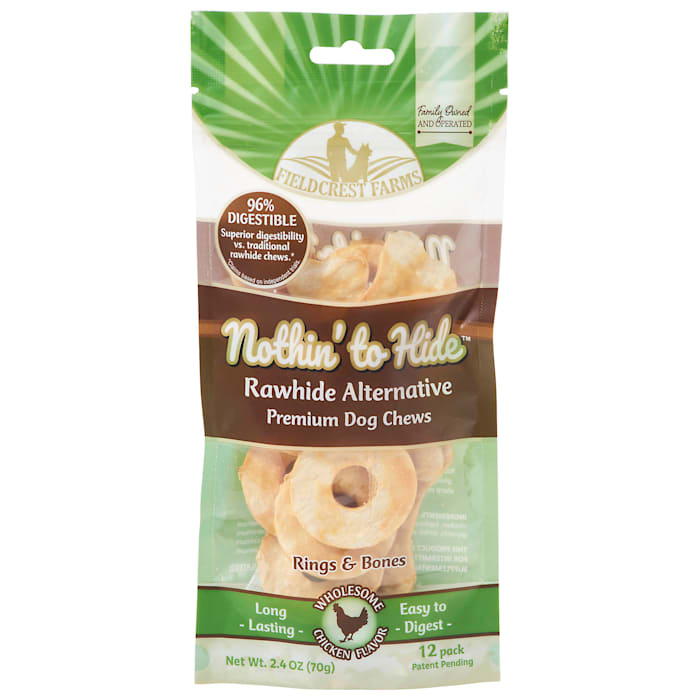 Fieldcrest Farms Nothin' to Hide Chicken Rings & Bones Dog Chews - 12 Pack, 2.4 oz