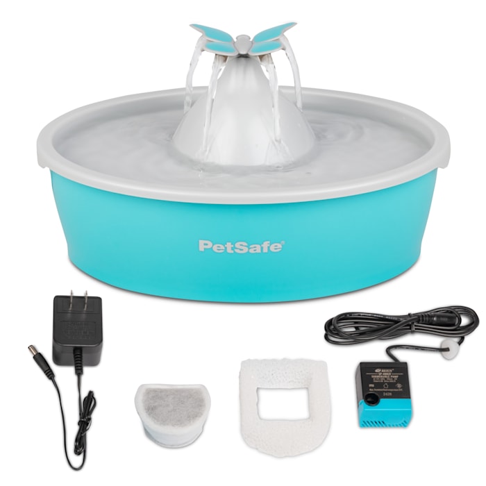 PetSafe Drinkwell Butterfly Pet Fountain - Cat & Dog Water Fountain, 50oz Capacity