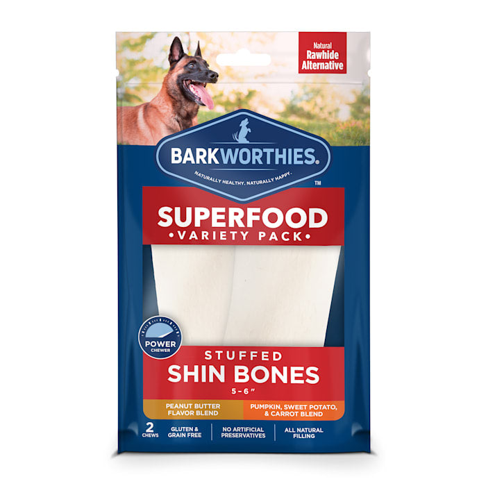 Barkworthies 840139113871 5-6 in. Dog Shin Bone Stuffed V...