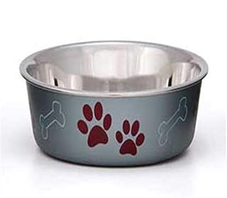 Loving Pets Bella Bowl, Metallic Blueberry, Extra Large Dog Bowl