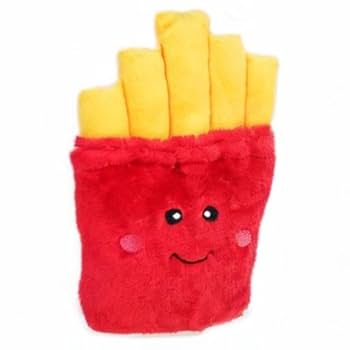 ZippyPaws NomNomz Fries Plush Squeaky Dog Toy - Funny Food Plush for Small & Medium Dogs