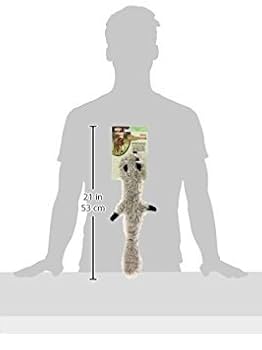 Skinneeez Stuffing-Free Raccoon Dog Toy - 14/15/20 inch Plush Squeaky Raccoon Toy for Small/Medium Dogs