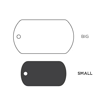 MyFamily Basic Small Military Pet ID Tag - Chrome-Plated Brass, Customizable Engraving