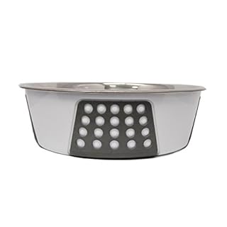 Spot Ethical Tribeca Dog Bowl - White, 30 oz - Non-Slip Stainless Steel Dish
