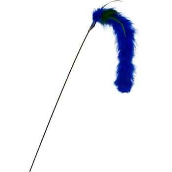 Go Cat Cat Tail Feather Teaser Toy, 18 Inch - Interactive Play for Cats (Assorted Colors)