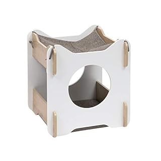 Catit Vesper Cabana Cat Tree with Hideout & Hammock - White