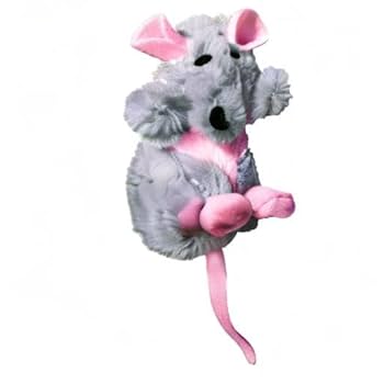 KONG Refillable Catnip Rat Cat Toy - Plush Cat Toy with North American Catnip