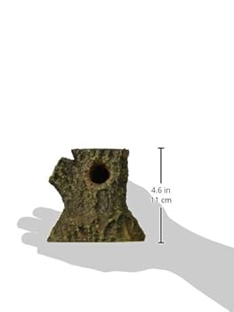 Zilla Reptile Habitat Decor Hideouts Stump Den, Small