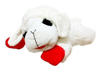 Multipet Lamb Chop Jumbo Plush Dog Toy - 24 Inch with Squeaker