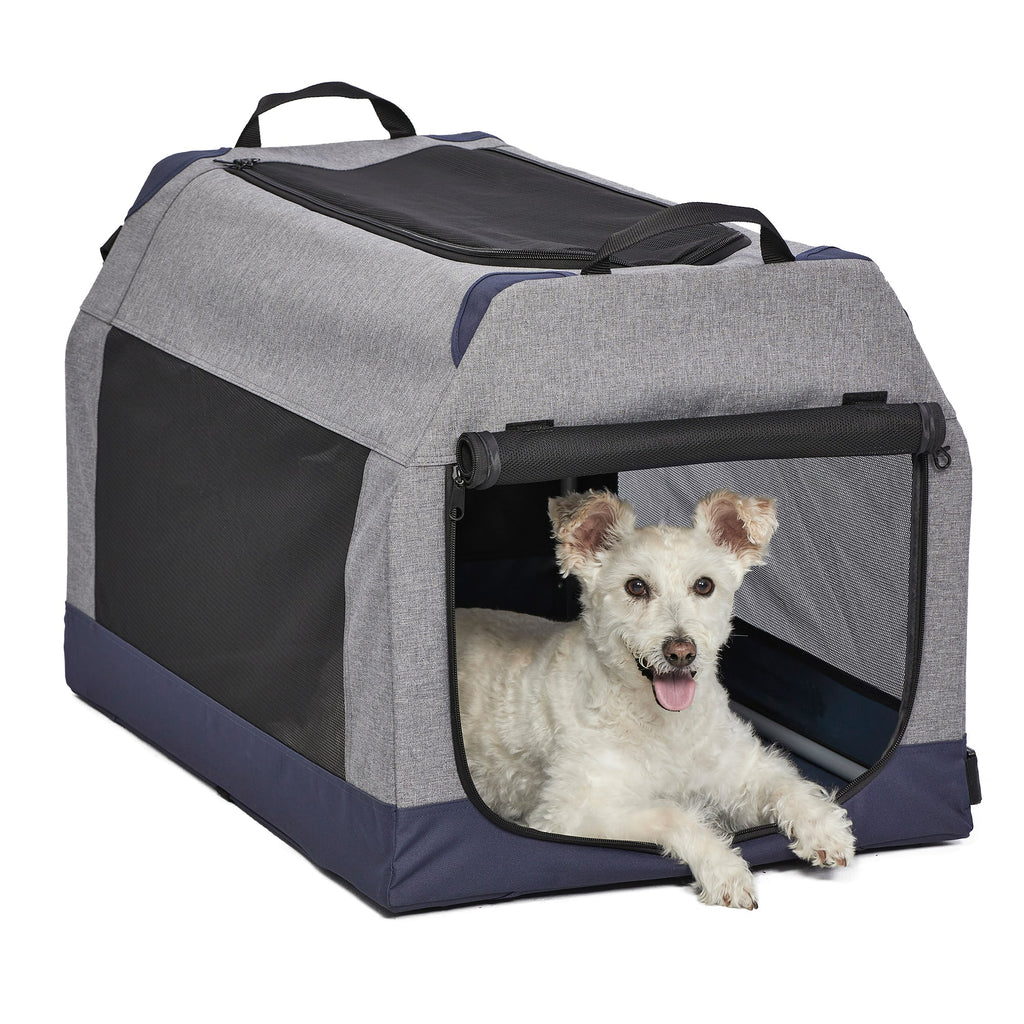 Midwest Canine Camper Sportable Pop-up Tent Dog Crate - Gray - Medium - 30x21.75x24