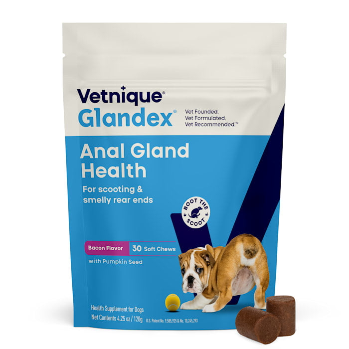 Glandex Anal Gland Fiber Supplement for Dogs, Pork Liver, 30 Chews