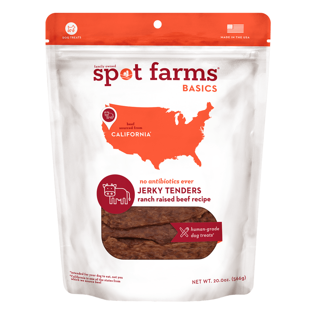 Spot Farms Basics Human Grade Beef Jerky Tenders Dog Trea...