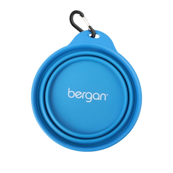Bergan Sky Blue Collapsible Travel Bowl for Dogs