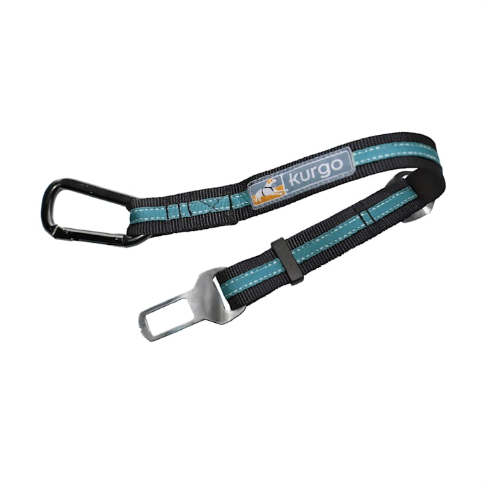 Kurgo Direct to Seat Belt Tether - Dog Car Restraint, Adjustable 15-22 inch, Blue